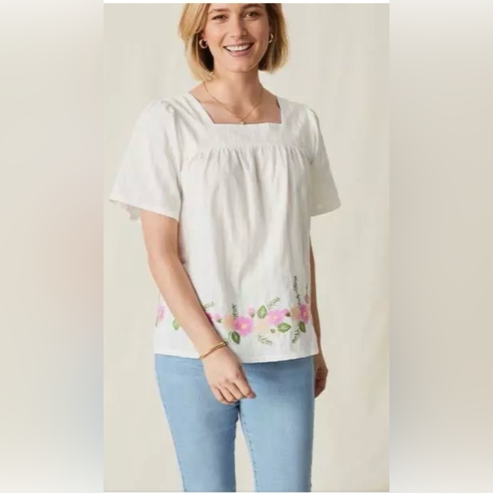 NWT Matilda Jane Enchanted Garden Best-Dressed Embroidered Blouse Size S